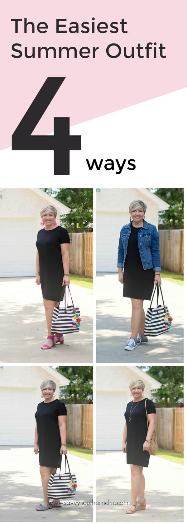 easiest summer outfit 4 ways