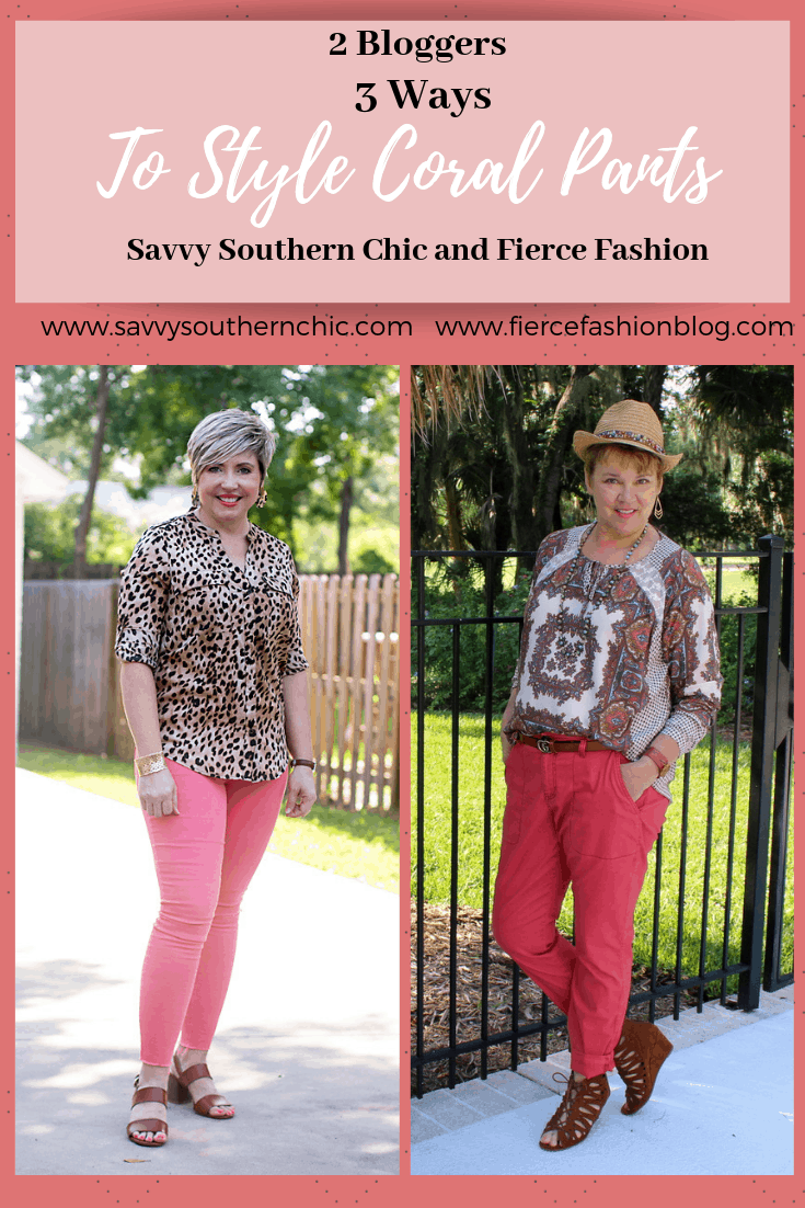 How to Style Coral Jeans or Pants for Spring and Summer