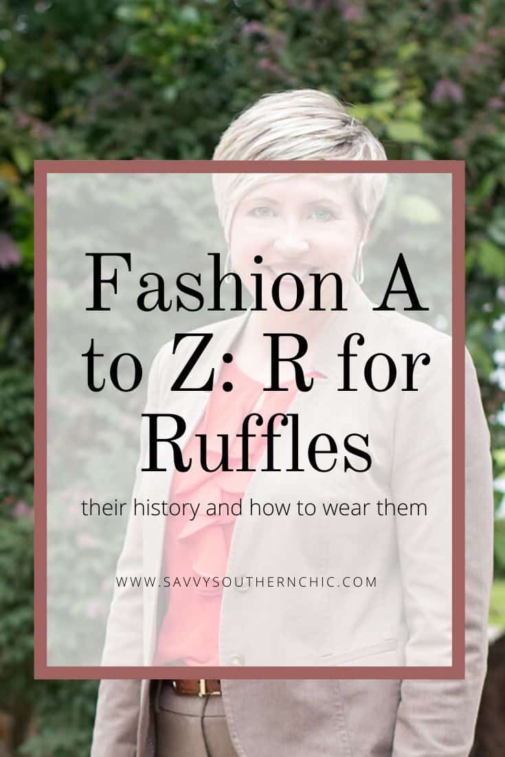 Fashion A to Z R for ruffle