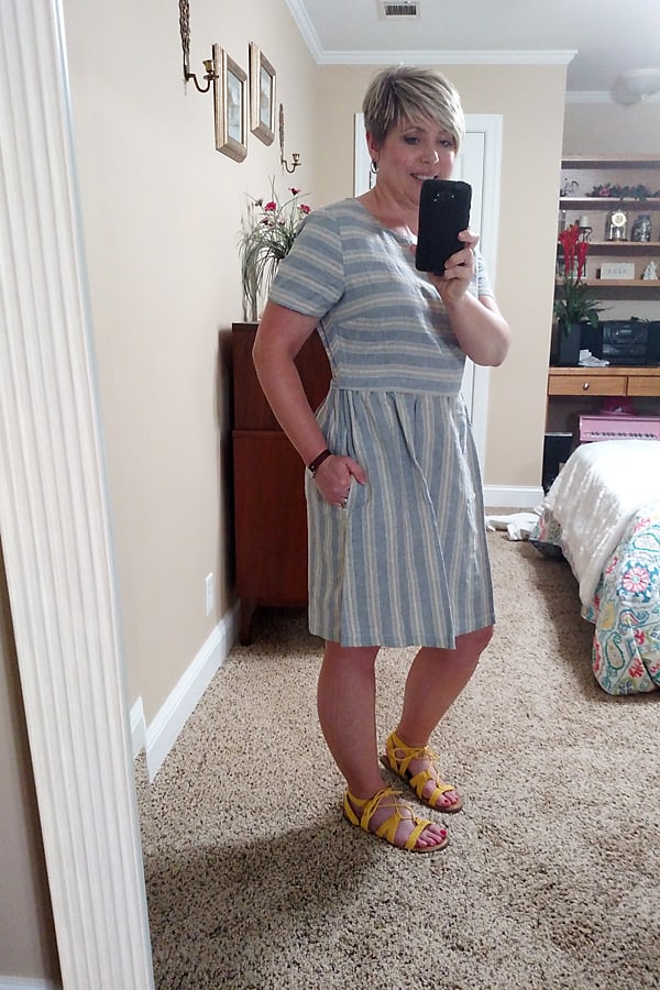 This linen/cotton blend dress is perfect for summer. 