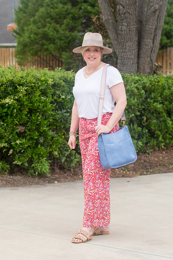 wide leg pants outfit for summer