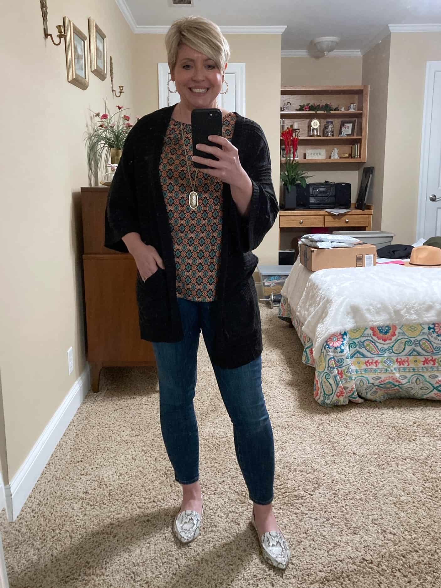 work from home cardigan outfit