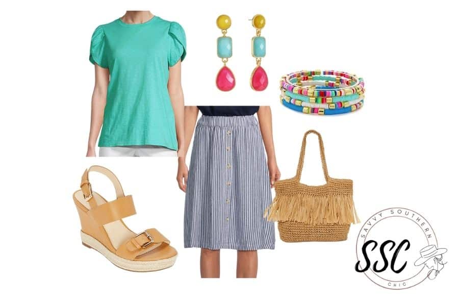 summer skirt outfit from JCPenney