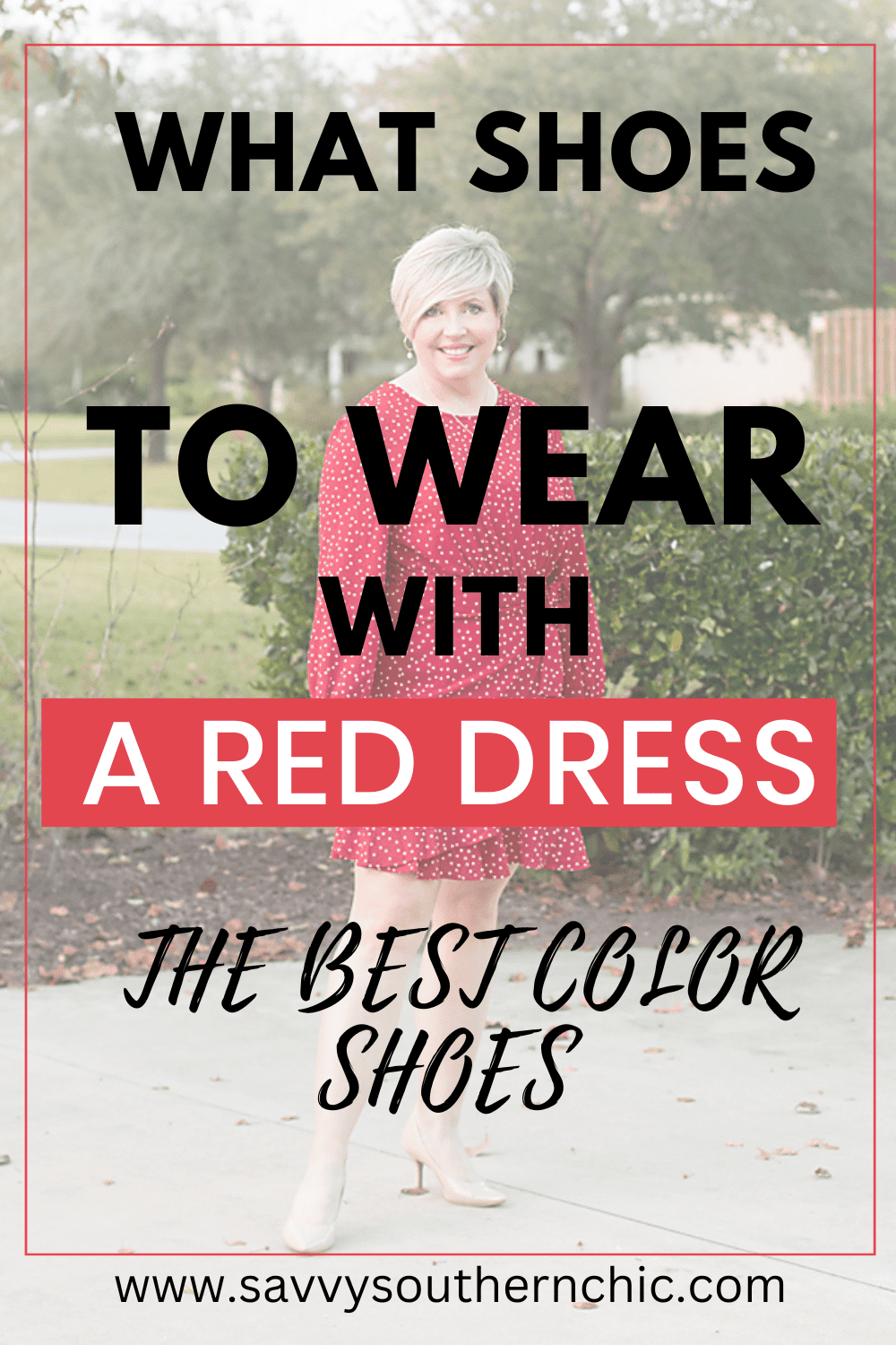 what color shoes to wear with a red dress