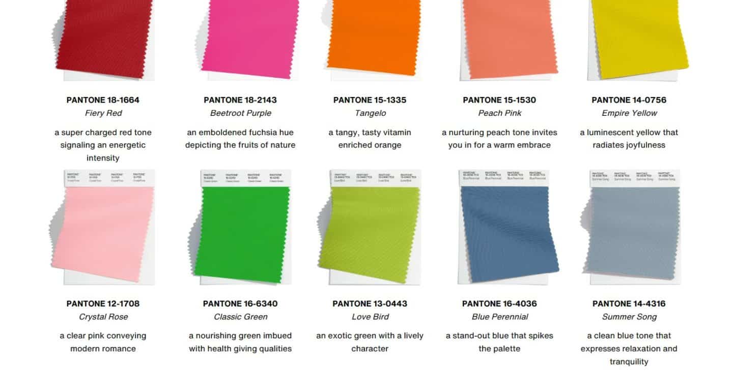Pantone Spring Summer 2023 New York Color Palette