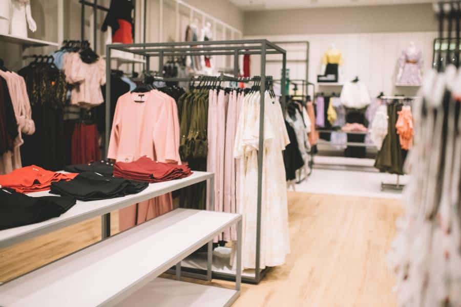 inside of clothing store